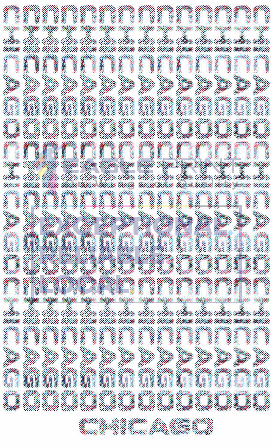 Chicago Lettering DTF Design