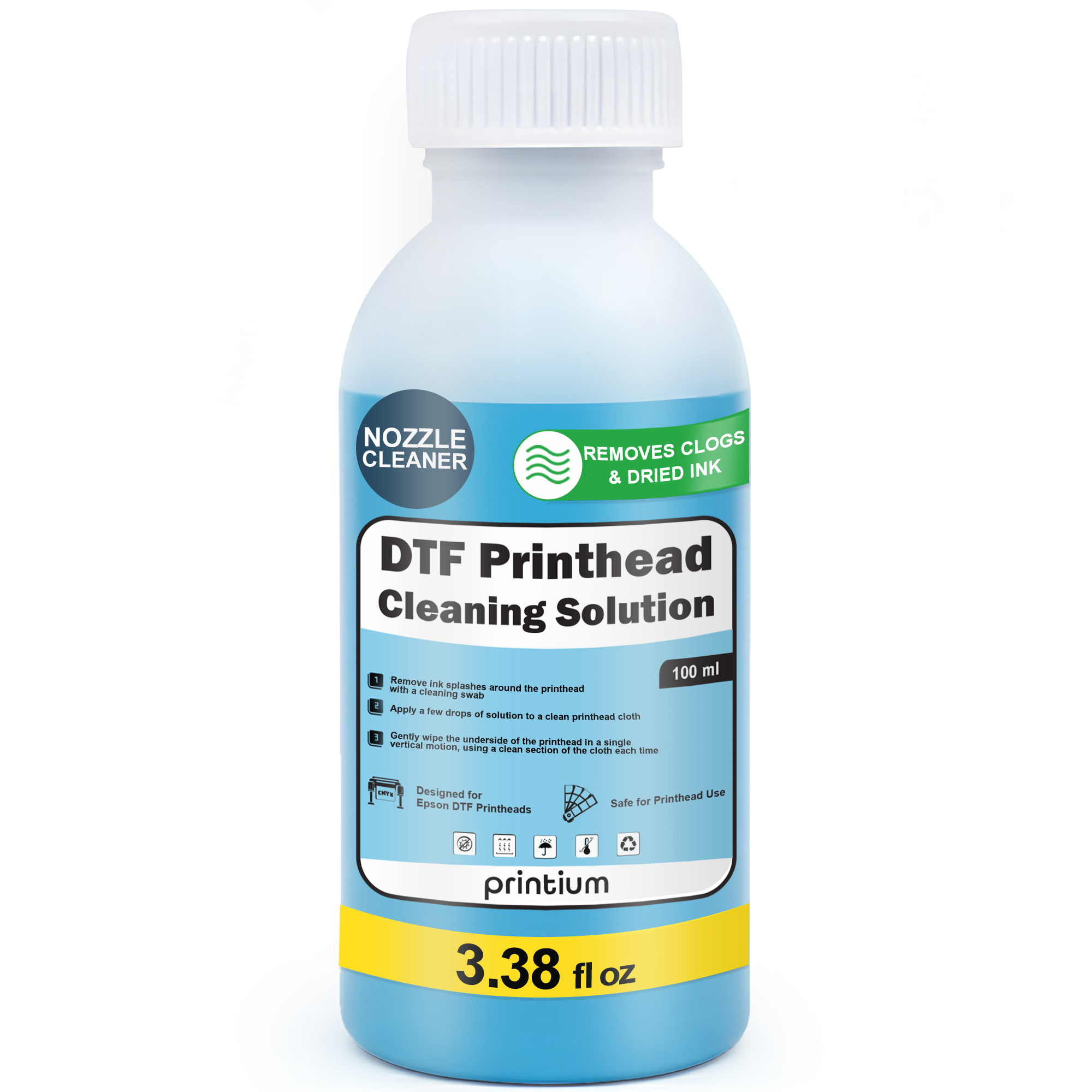 Solution De Nettoyage DTF 250ml - Kit Nettoyant Imprimante DTF Avec Remover Pour Textiles Et Films De Transfert