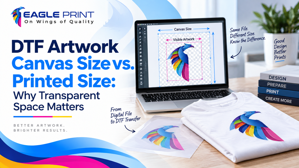 DTF Artwork Canvas Size vs. Printed Size: Why Transparent Space Matters