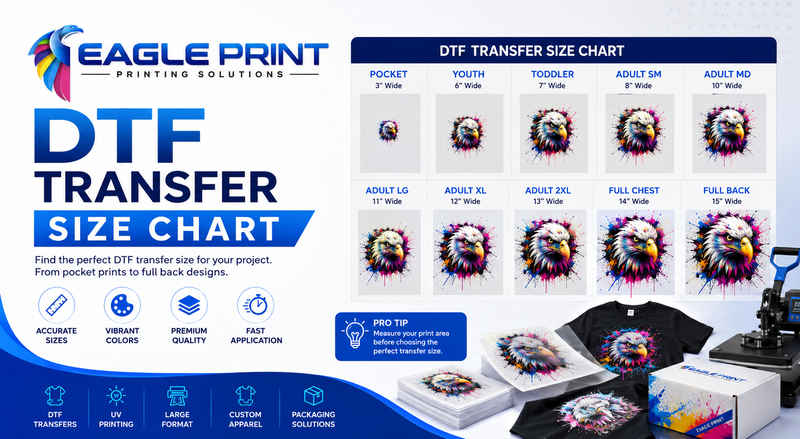 DTF Transfer Size Chart