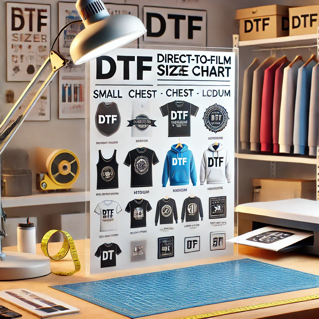 DTF Transfer Size Chart