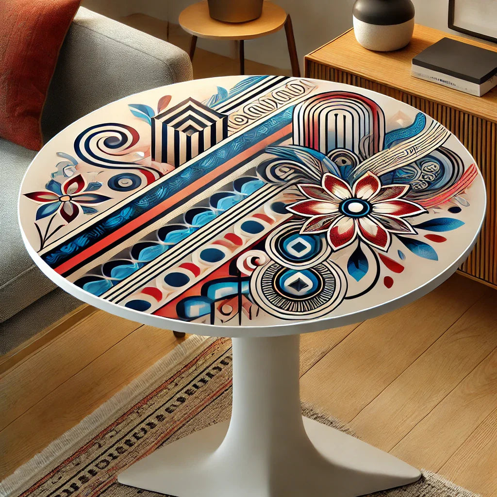 UV Stickers for Tables | Durable 3D Custom Furniture Decals