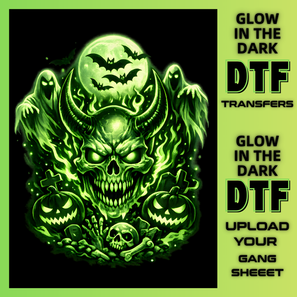 Upload Your Glow in the Dark DTF Gang Sheet