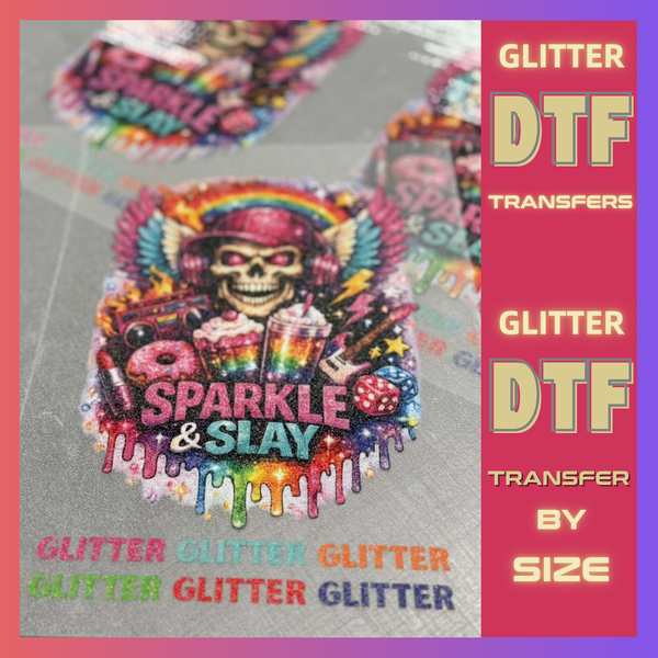 Glitter DTF Transfers BY Size